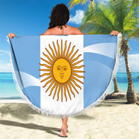 Personalized Argentina Flag Day Beach Blanket Sun Of May Sol De Mayo - National Emblem Patriotism