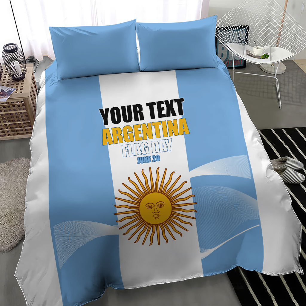 Personalized Argentina Flag Day Bedding Set Sun Of May Sol De Mayo - National Emblem Patriotism