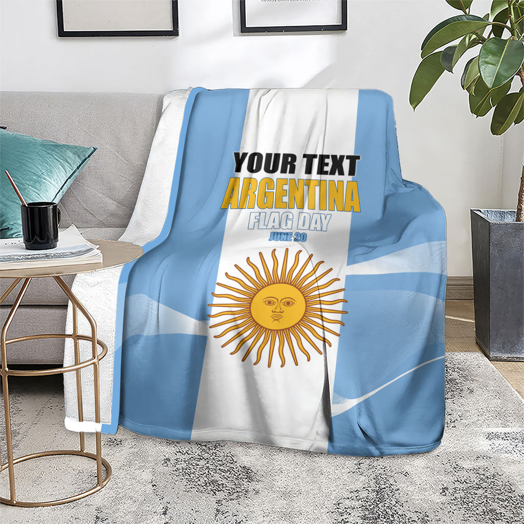 Personalized Argentina Flag Day Blanket Sun Of May Sol De Mayo - National Emblem Patriotism