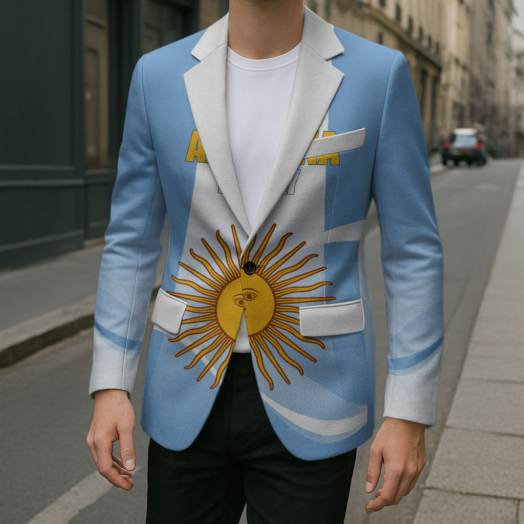 Personalized Argentina Flag Day Blazer Sun Of May Sol De Mayo - National Emblem Patriotism
