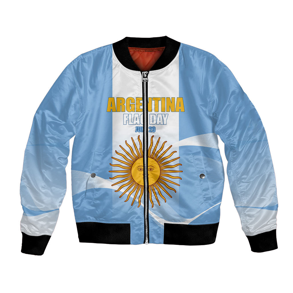 Personalized Argentina Flag Day Bomber Jacket Sun Of May Sol De Mayo - National Emblem Patriotism