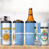 Personalized Argentina Flag Day 4 in 1 Can Cooler Tumbler Sun Of May Sol De Mayo - National Emblem Patriotism