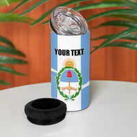 Personalized Argentina Flag Day 4 in 1 Can Cooler Tumbler Sun Of May Sol De Mayo - National Emblem Patriotism