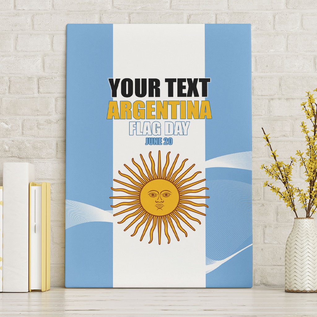 Personalized Argentina Flag Day Canvas Wall Art Sun Of May Sol De Mayo - National Emblem Patriotism