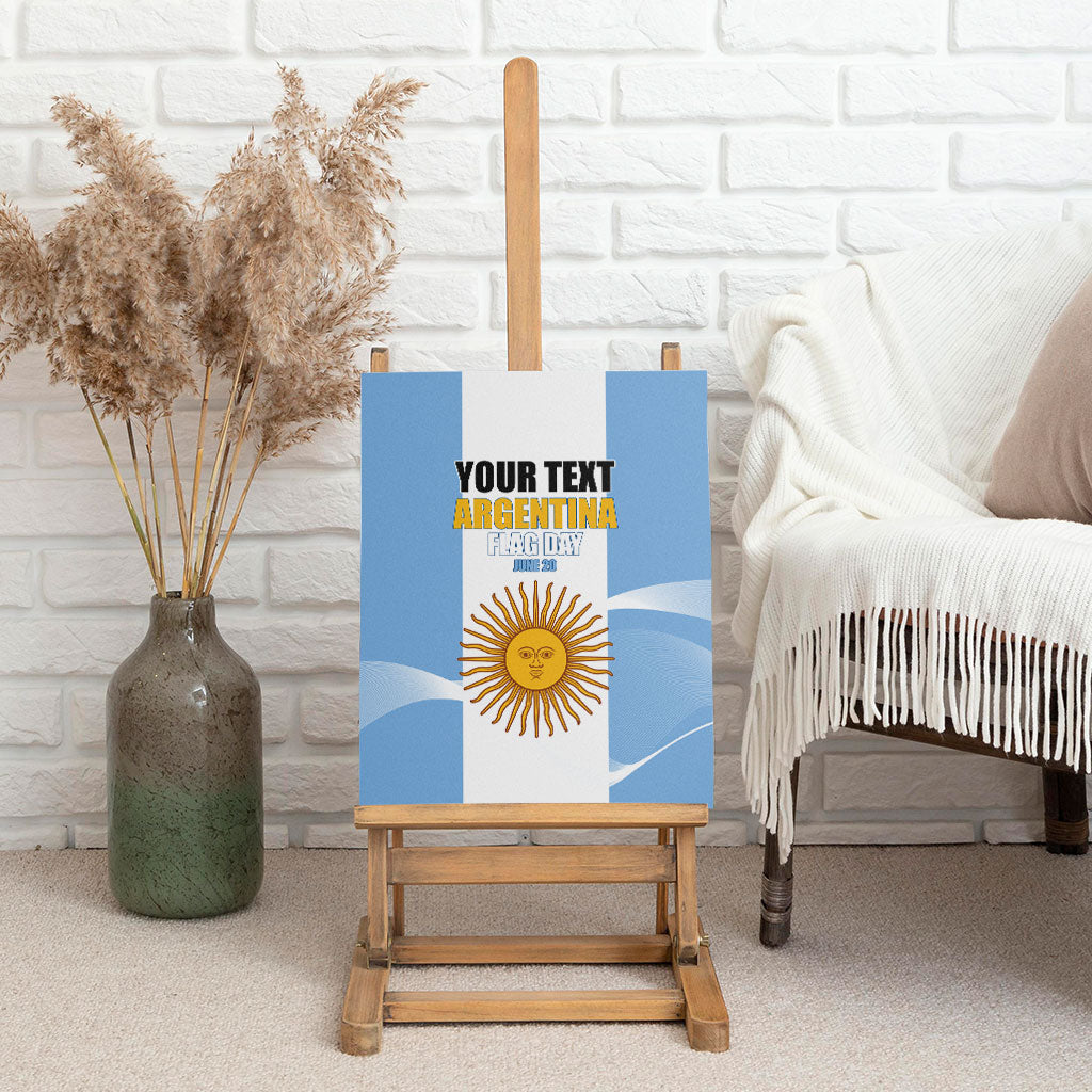 Personalized Argentina Flag Day Canvas Wall Art Sun Of May Sol De Mayo - National Emblem Patriotism
