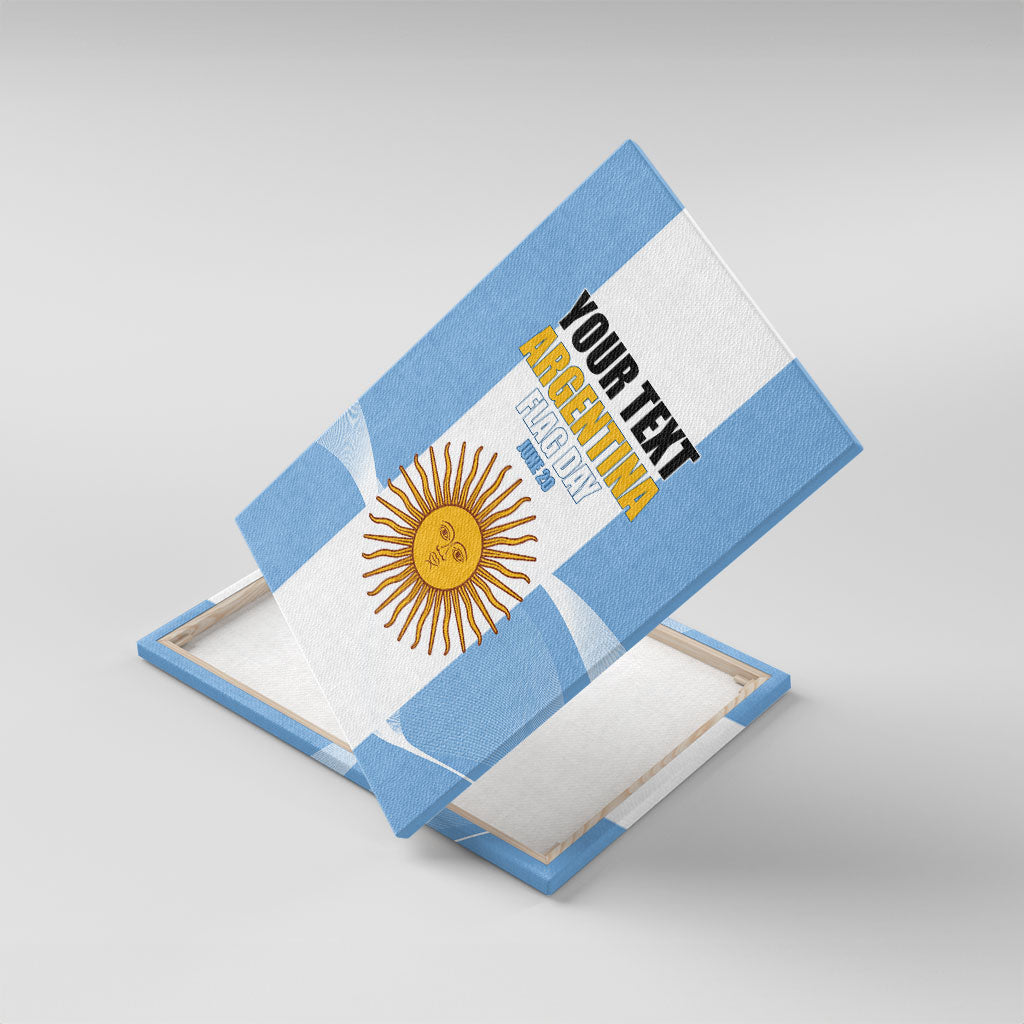 Personalized Argentina Flag Day Canvas Wall Art Sun Of May Sol De Mayo - National Emblem Patriotism