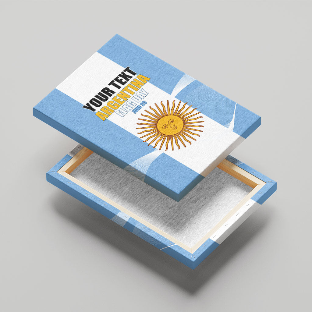 Personalized Argentina Flag Day Canvas Wall Art Sun Of May Sol De Mayo - National Emblem Patriotism