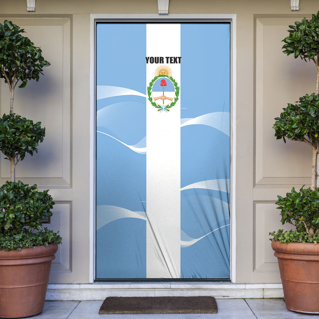 Personalized Argentina Flag Day Door Cover Sun Of May Sol De Mayo - National Emblem Patriotism
