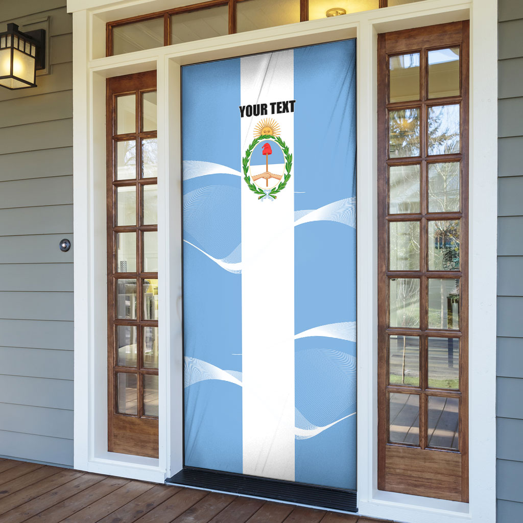 Personalized Argentina Flag Day Door Cover Sun Of May Sol De Mayo - National Emblem Patriotism