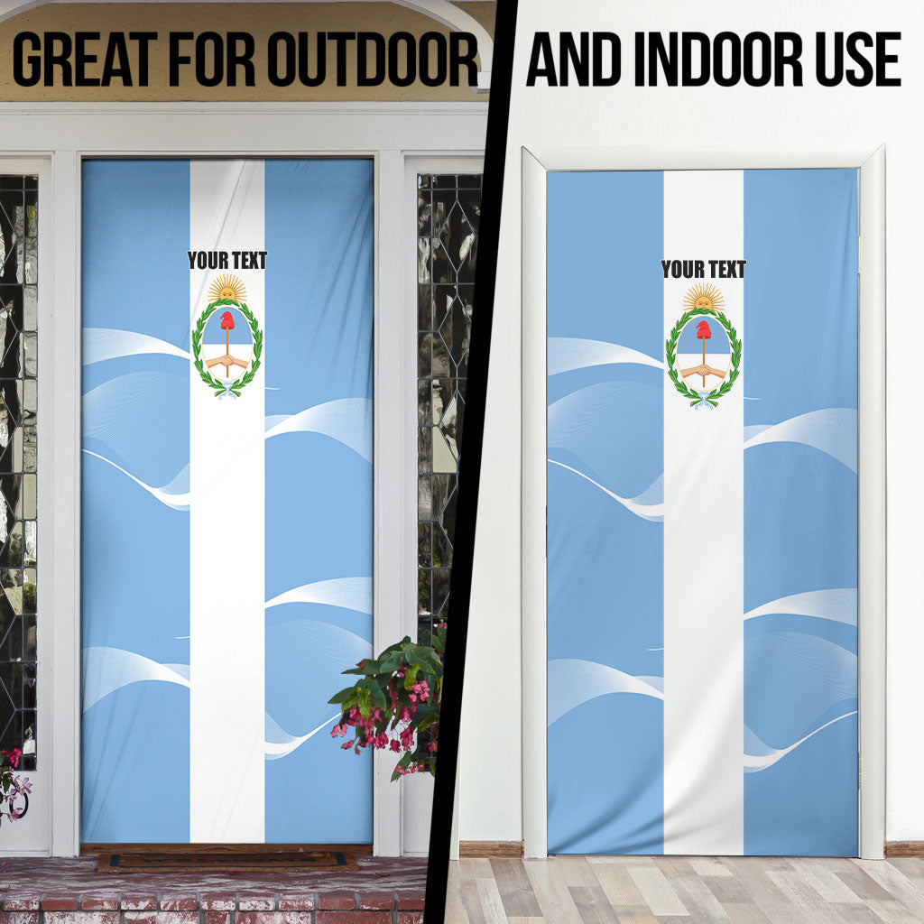 Personalized Argentina Flag Day Door Cover Sun Of May Sol De Mayo - National Emblem Patriotism