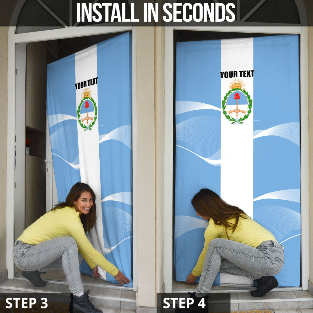 Personalized Argentina Flag Day Door Cover Sun Of May Sol De Mayo - National Emblem Patriotism