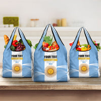 Personalized Argentina Flag Day Grocery Bag Sun Of May Sol De Mayo - National Emblem Patriotism