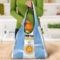 Personalized Argentina Flag Day Grocery Bag Sun Of May Sol De Mayo - National Emblem Patriotism