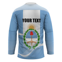 Personalized Argentina Flag Day Hockey Jersey Sun Of May Sol De Mayo - National Emblem Patriotism