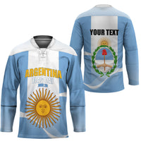 Personalized Argentina Flag Day Hockey Jersey Sun Of May Sol De Mayo - National Emblem Patriotism