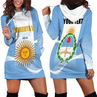 Personalized Argentina Flag Day Hoodie Dress Sun Of May Sol De Mayo - National Emblem Patriotism
