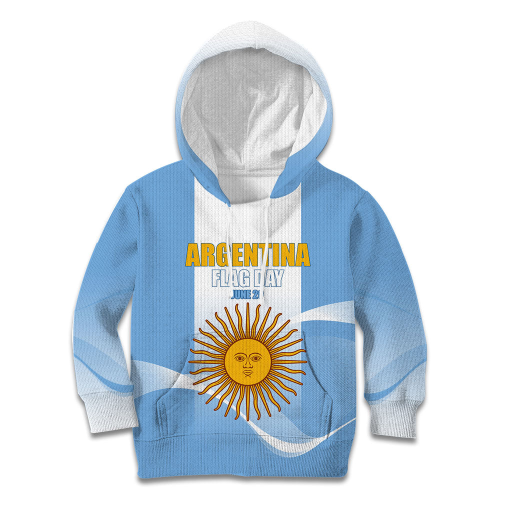 Personalized Argentina Flag Day Kid Hoodie Sun Of May Sol De Mayo - National Emblem Patriotism
