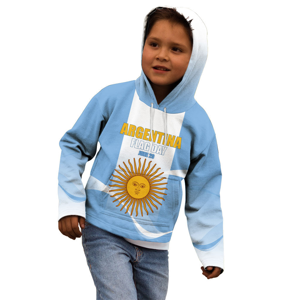 Personalized Argentina Flag Day Kid Hoodie Sun Of May Sol De Mayo - National Emblem Patriotism