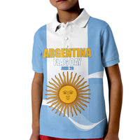 Personalized Argentina Flag Day Kid Polo Shirt Sun Of May Sol De Mayo - National Emblem Patriotism