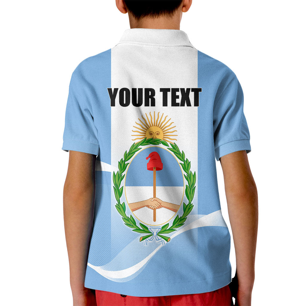 Personalized Argentina Flag Day Kid Polo Shirt Sun Of May Sol De Mayo - National Emblem Patriotism