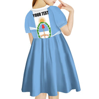 Personalized Argentina Flag Day Kid Short Sleeve Dress Sun Of May Sol De Mayo - National Emblem Patriotism