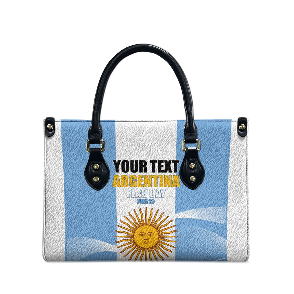 Personalized Argentina Flag Day Leather Bag Sun Of May Sol De Mayo - National Emblem Patriotism