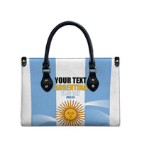 Personalized Argentina Flag Day Leather Bag Sun Of May Sol De Mayo - National Emblem Patriotism