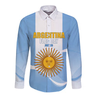 Personalized Argentina Flag Day Long Sleeve Button Shirt Sun Of May Sol De Mayo - National Emblem Patriotism