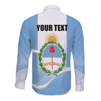 Personalized Argentina Flag Day Long Sleeve Button Shirt Sun Of May Sol De Mayo - National Emblem Patriotism