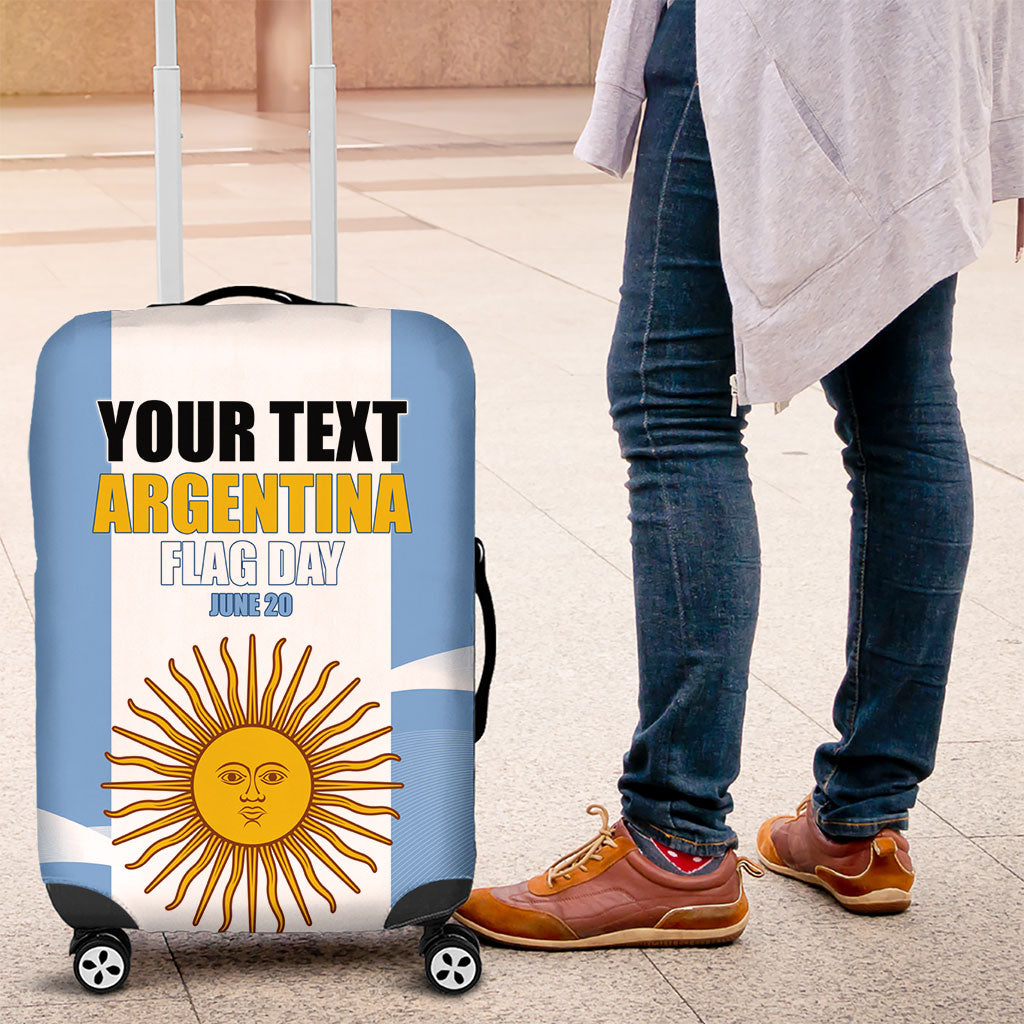 Personalized Argentina Flag Day Luggage Cover Sun Of May Sol De Mayo - National Emblem Patriotism