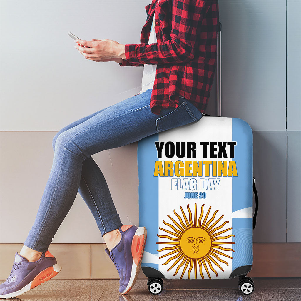 Personalized Argentina Flag Day Luggage Cover Sun Of May Sol De Mayo - National Emblem Patriotism