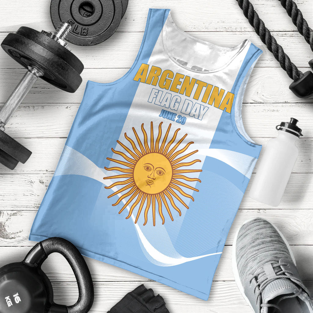 Personalized Argentina Flag Day Men Tank Top Sun Of May Sol De Mayo - National Emblem Patriotism