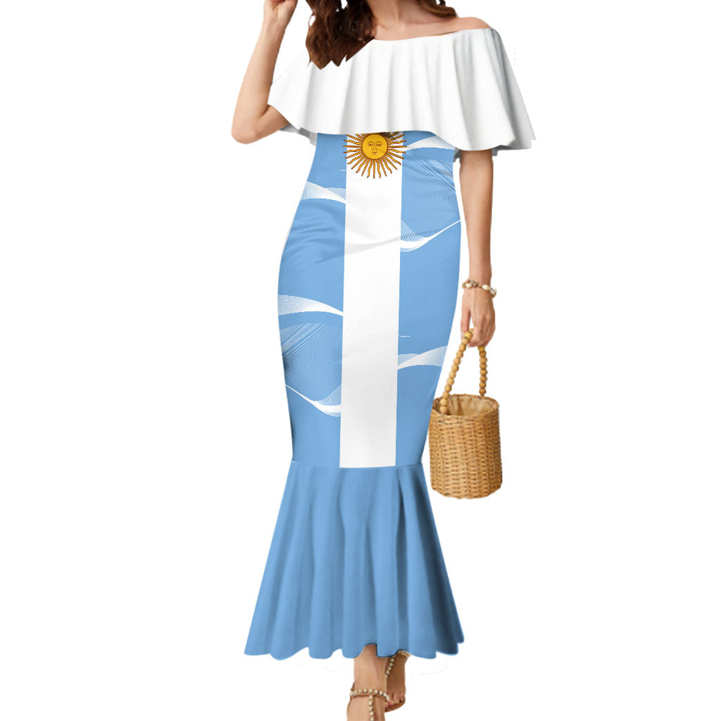 Personalized Argentina Flag Day Mermaid Dress Sun Of May Sol De Mayo - National Emblem Patriotism