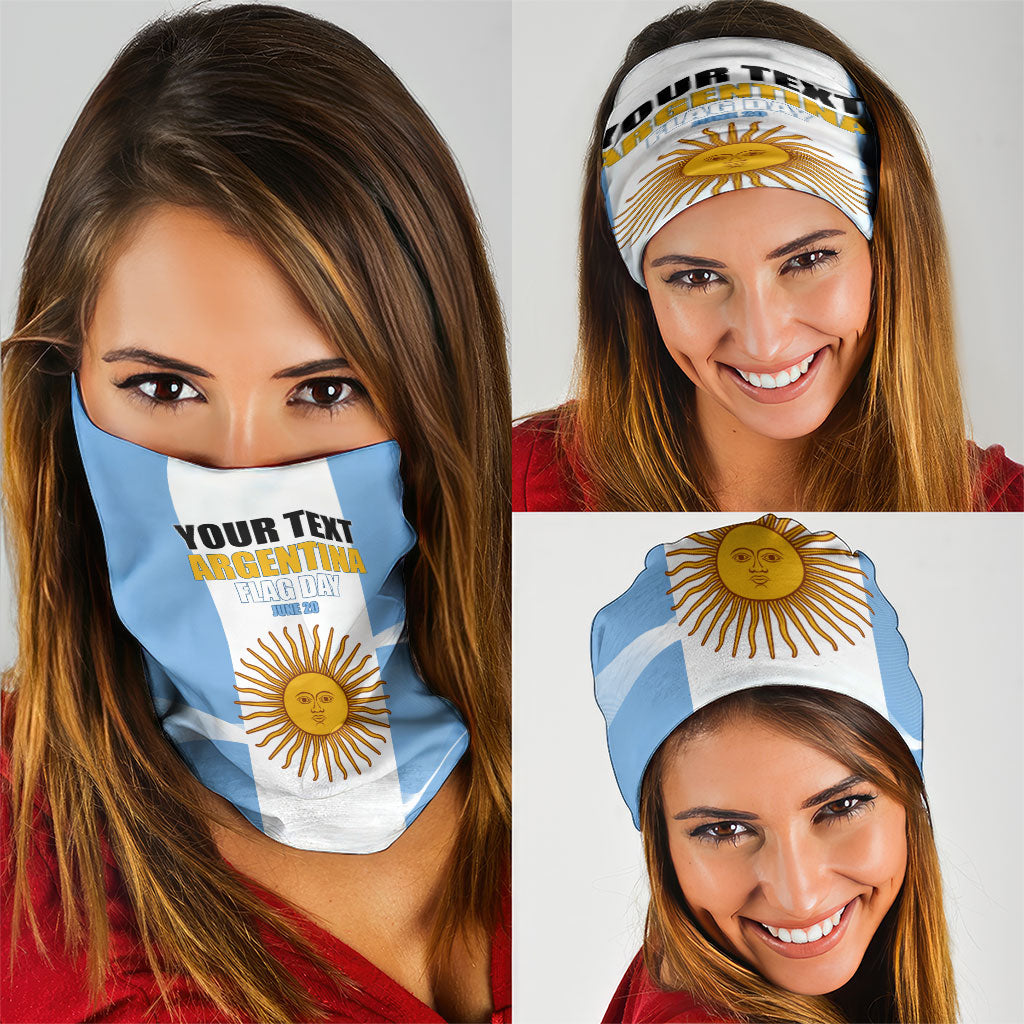 Personalized Argentina Flag Day Neck Gaiter Sun Of May Sol De Mayo - National Emblem Patriotism