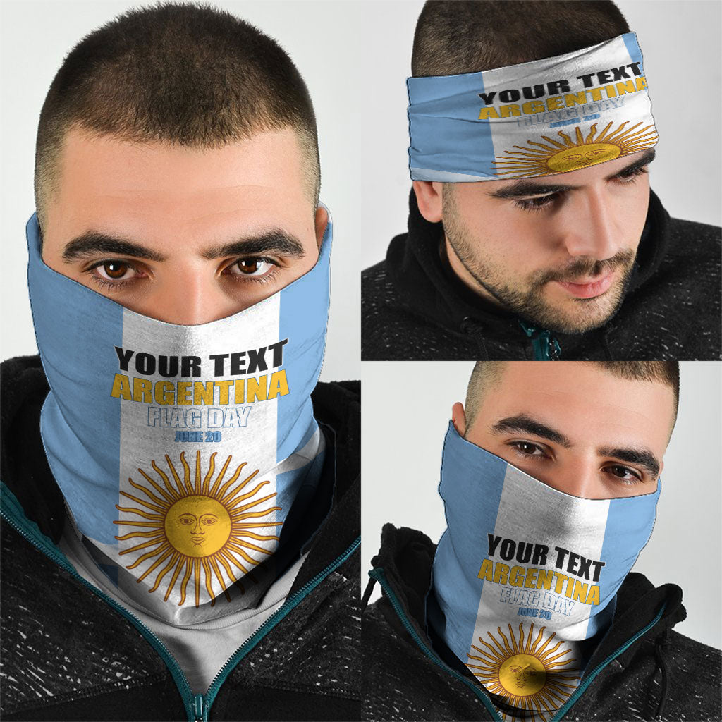 Personalized Argentina Flag Day Neck Gaiter Sun Of May Sol De Mayo - National Emblem Patriotism