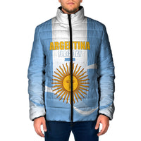 Personalized Argentina Flag Day Padded Jacket Sun Of May Sol De Mayo - National Emblem Patriotism
