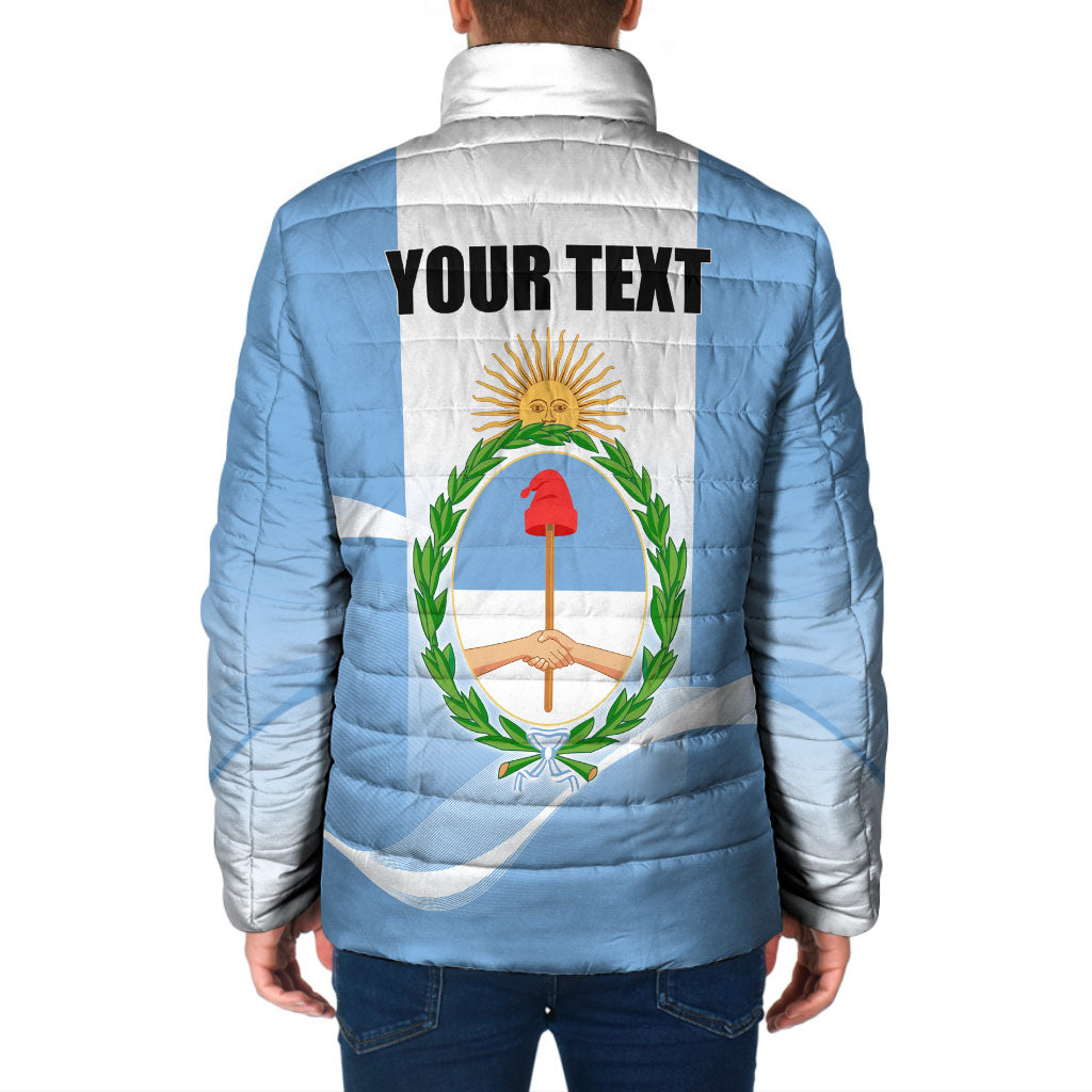 Personalized Argentina Flag Day Padded Jacket Sun Of May Sol De Mayo - National Emblem Patriotism