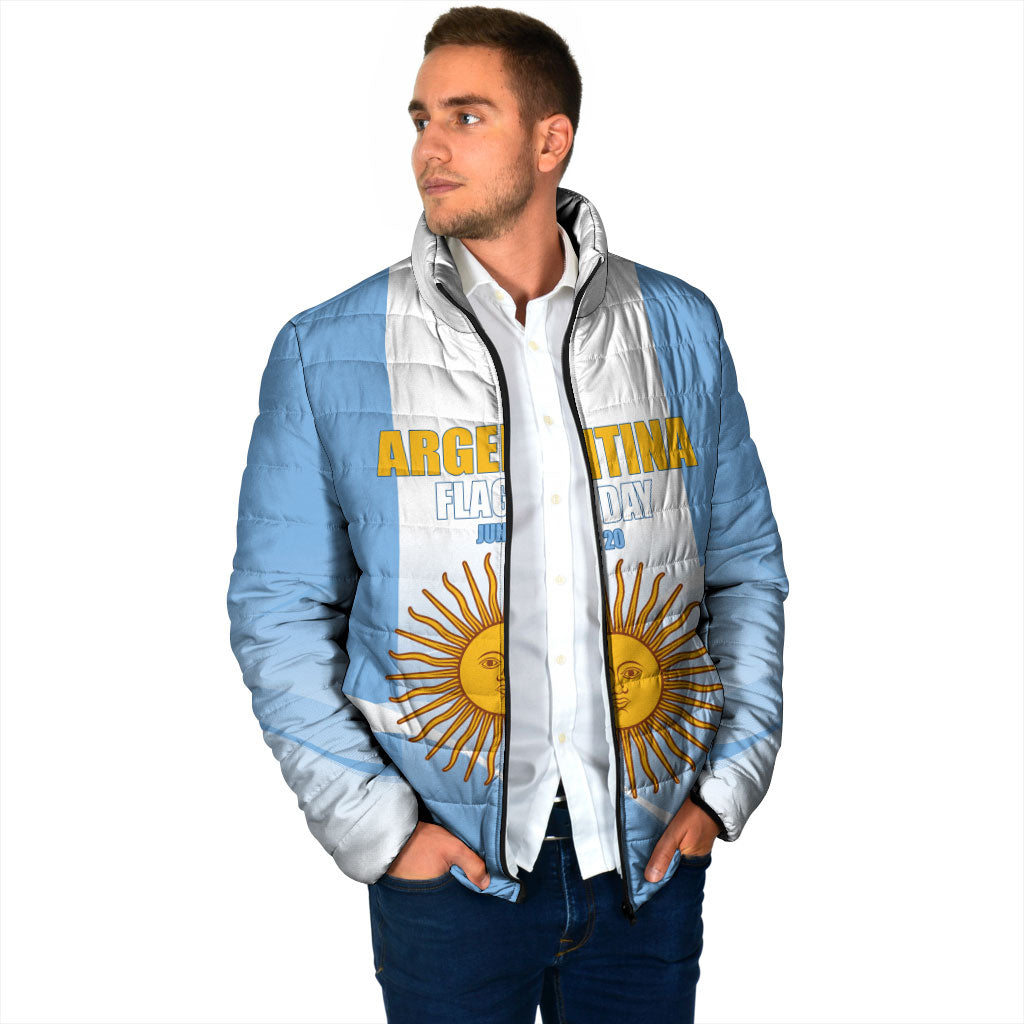 Personalized Argentina Flag Day Padded Jacket Sun Of May Sol De Mayo - National Emblem Patriotism