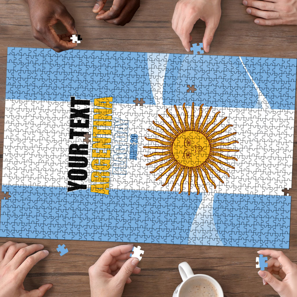 Personalized Argentina Flag Day Puzzle Sun Of May Sol De Mayo - National Emblem Patriotism