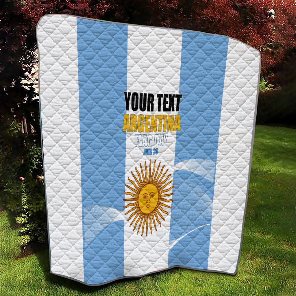 Personalized Argentina Flag Day Quilt Sun Of May Sol De Mayo - National Emblem Patriotism