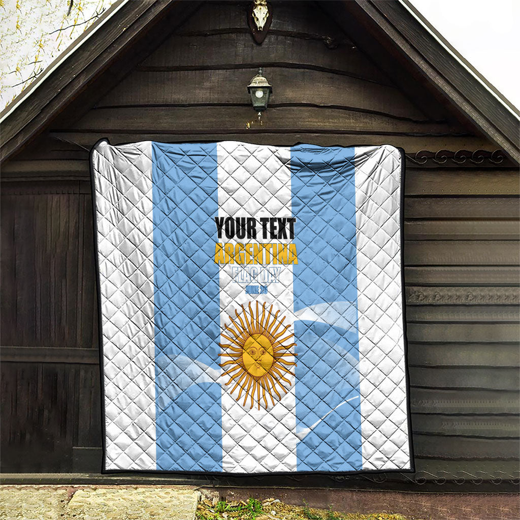 Personalized Argentina Flag Day Quilt Sun Of May Sol De Mayo - National Emblem Patriotism