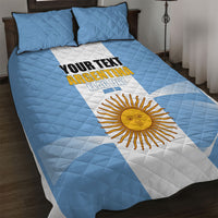 Personalized Argentina Flag Day Quilt Bed Set Sun Of May Sol De Mayo - National Emblem Patriotism