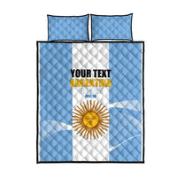 Personalized Argentina Flag Day Quilt Bed Set Sun Of May Sol De Mayo - National Emblem Patriotism
