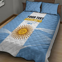 Personalized Argentina Flag Day Quilt Bed Set Sun Of May Sol De Mayo - National Emblem Patriotism