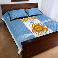 Personalized Argentina Flag Day Quilt Bed Set Sun Of May Sol De Mayo - National Emblem Patriotism