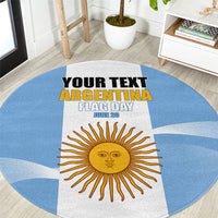 Personalized Argentina Flag Day Round Carpet Sun Of May Sol De Mayo - National Emblem Patriotism