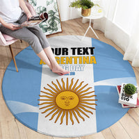 Personalized Argentina Flag Day Round Carpet Sun Of May Sol De Mayo - National Emblem Patriotism