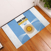 Personalized Argentina Flag Day Rubber Doormat Sun Of May Sol De Mayo - National Emblem Patriotism