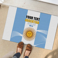Personalized Argentina Flag Day Rubber Doormat Sun Of May Sol De Mayo - National Emblem Patriotism