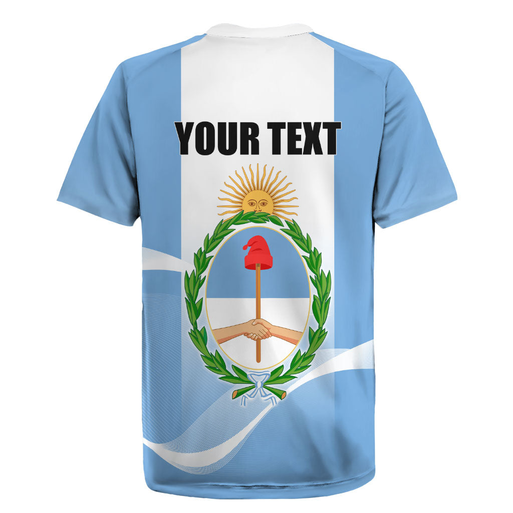 Personalized Argentina Flag Day Rugby Jersey Sun Of May Sol De Mayo - National Emblem Patriotism
